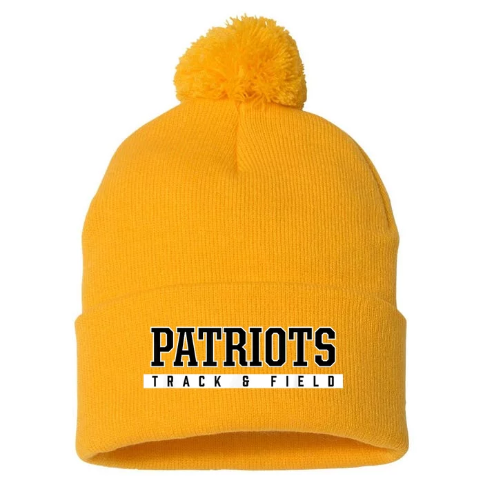 Patriots Henry County High School Track And Field Pom Pom 12in Knit Beanie