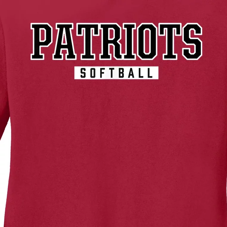 Patriots Henry County High School Softball Ladies Long Sleeve Shirt