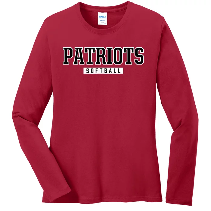 Patriots Henry County High School Softball Ladies Long Sleeve Shirt