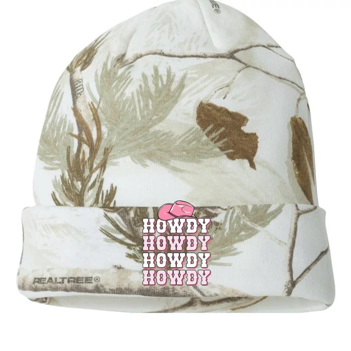 Pink Howdy Cow Print Western Country Cowgirl Texas Rodeo Kati - 12in Camo Beanie