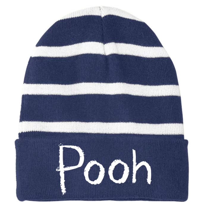 Pooh Halloween Costume Striped Beanie with Solid Band