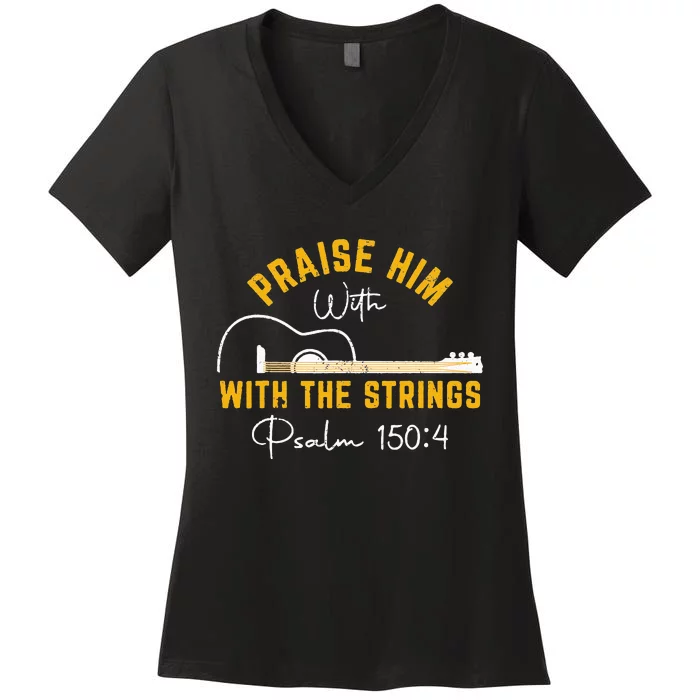 praise him christian Design Women's V-Neck T-Shirt