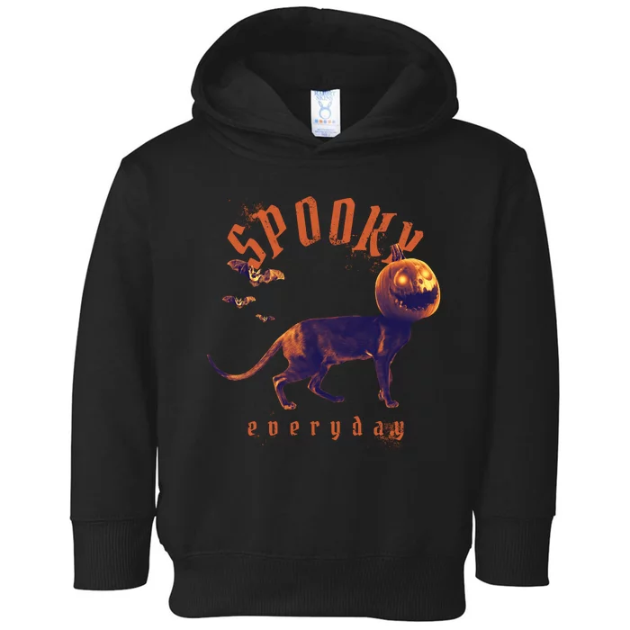 Pumpkin Head Cat Toddler Hoodie