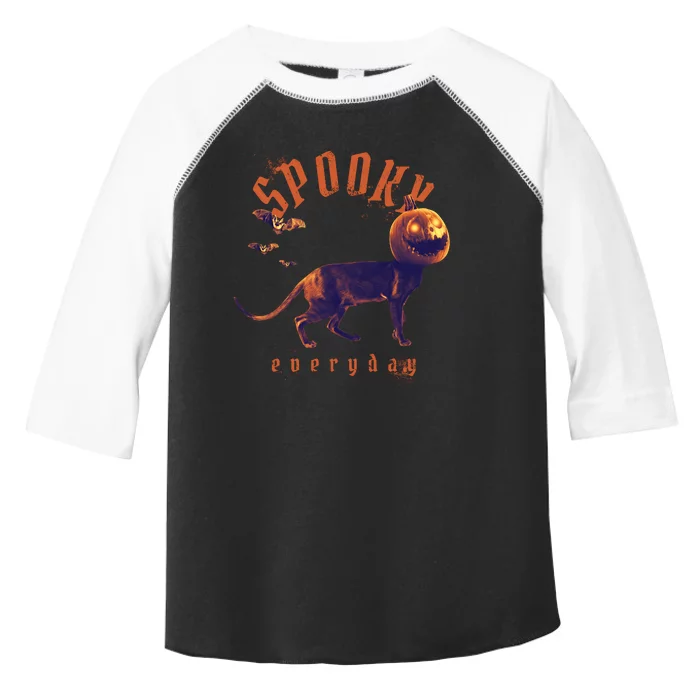 Pumpkin Head Cat Toddler Fine Jersey T-Shirt