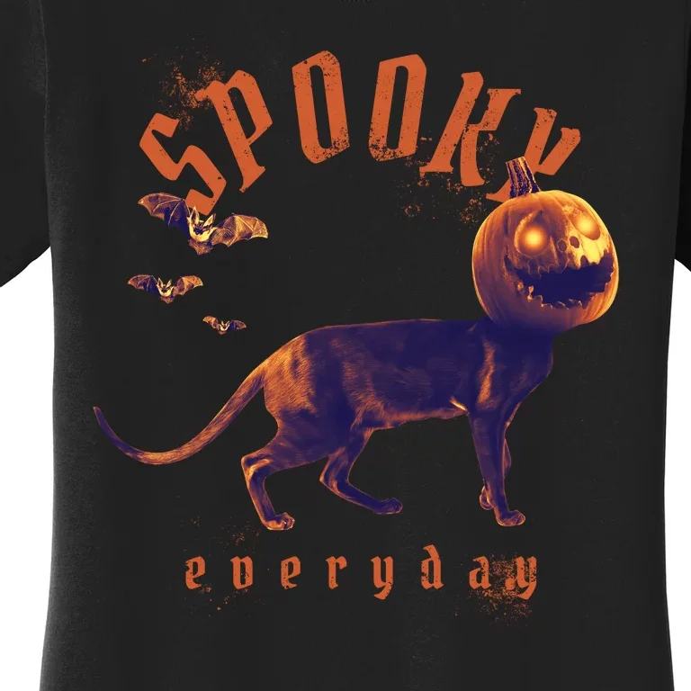 Pumpkin Head Cat Women's T-Shirt