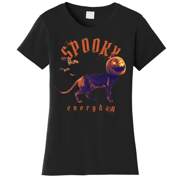 Pumpkin Head Cat Women's T-Shirt