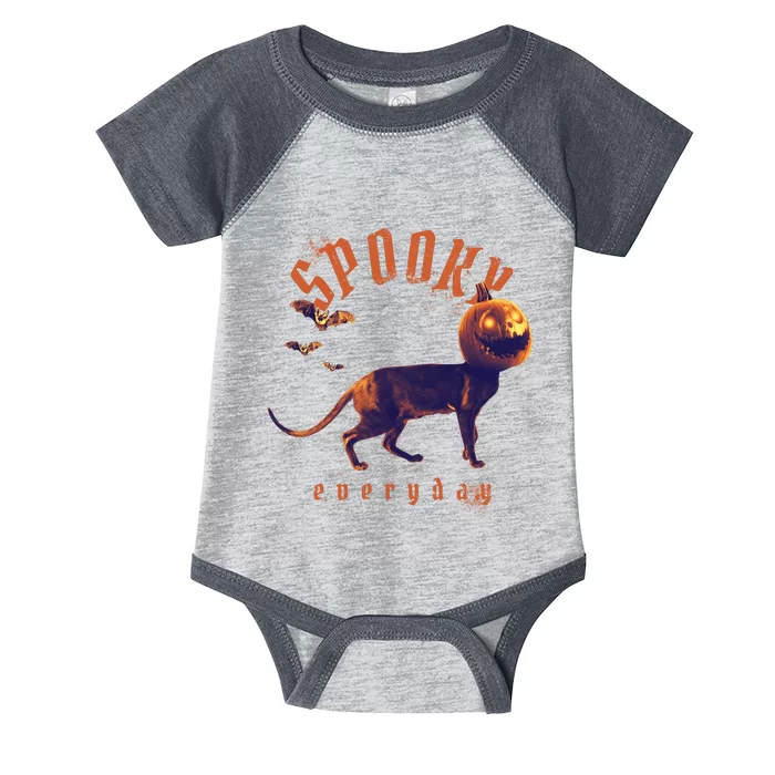 Pumpkin Head Cat Infant Baby Jersey Bodysuit