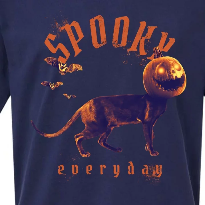 Pumpkin Head Cat Sueded Cloud Jersey T-Shirt