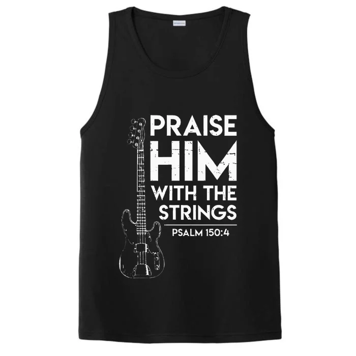 Praise Him Christian Worship Bass Guitar Player Performance Tank