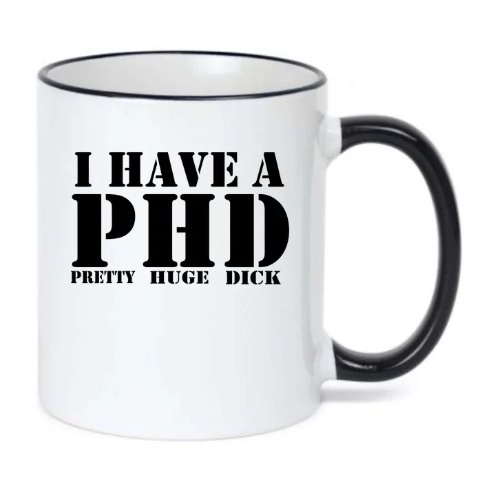 PHD Pretty Huge Dick Black Color Changing Mug