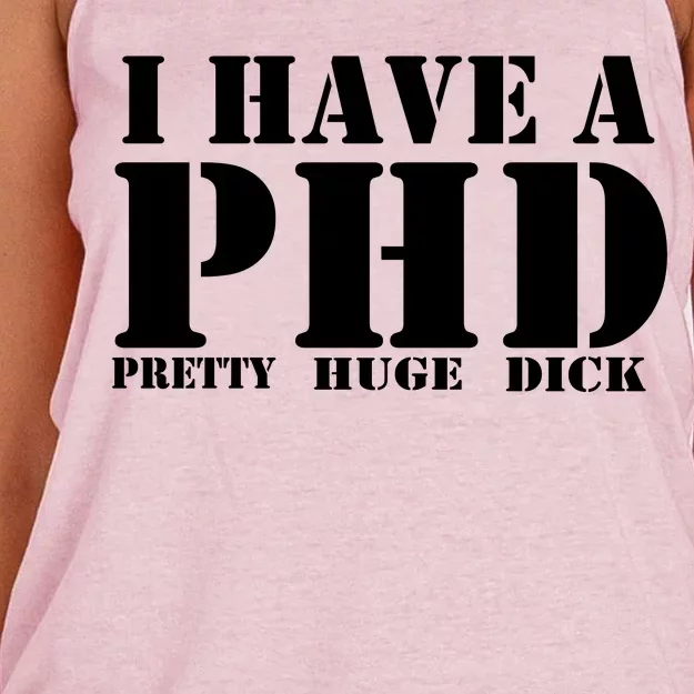 PHD Pretty Huge Dick Women's Knotted Racerback Tank