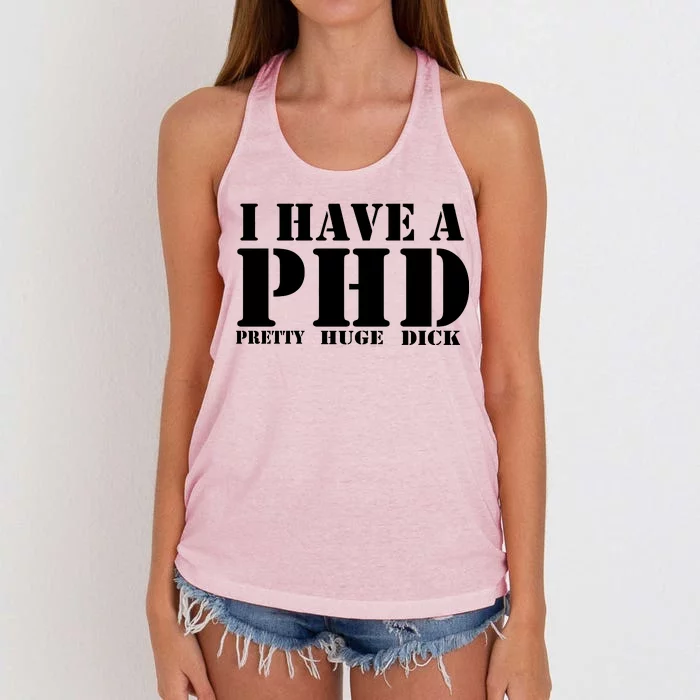 PHD Pretty Huge Dick Women's Knotted Racerback Tank