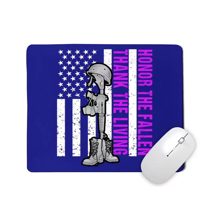 Purple Heart Day Military Honor The Fallen Thank The Living Gift Mousepad