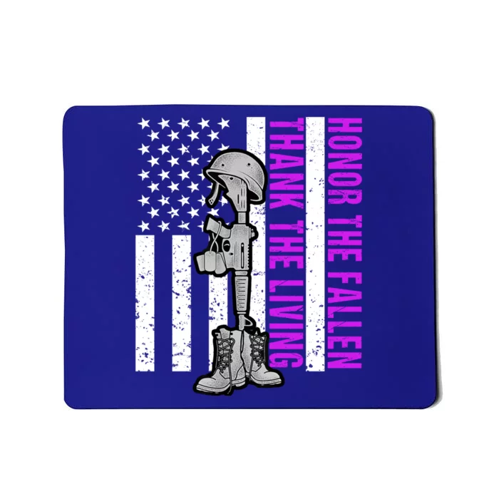 Purple Heart Day Military Honor The Fallen Thank The Living Gift Mousepad