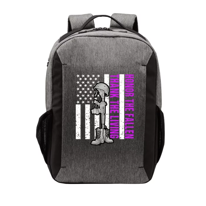 Purple Heart Day Military Honor The Fallen Thank The Living Gift Vector Backpack