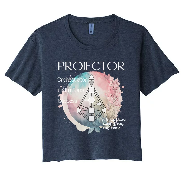 Projectors Human Design Gift Pastel Aura Premium Women's Crop Top Tee