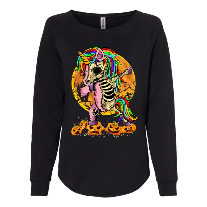 Pumpkin Halloween Dabbing Unicorn Zombie Skeleton Dab Cute Gift Womens California Wash Sweatshirt