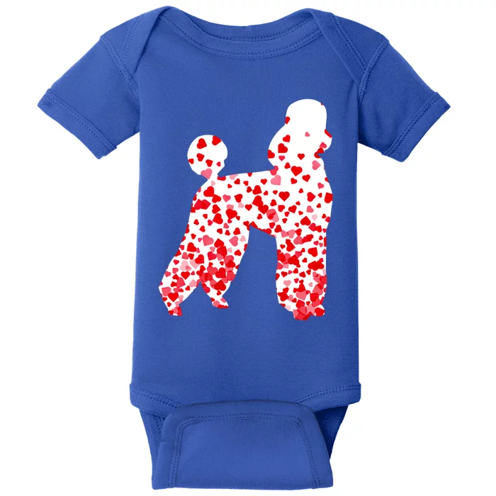 Poodle Heart Dog Valentine's Day Gift Baby Bodysuit