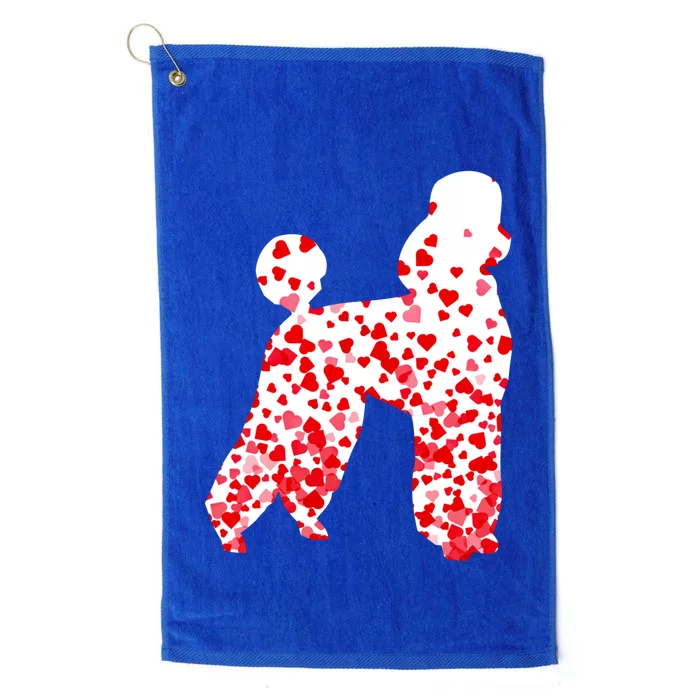 Poodle Heart Dog Valentine's Day Gift Platinum Collection Golf Towel