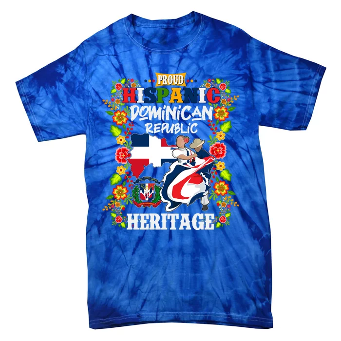 Proud Hispanic Dominican Republic Heritage Tie-Dye T-Shirt