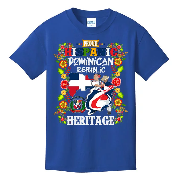 Proud Hispanic Dominican Republic Heritage Kids T-Shirt