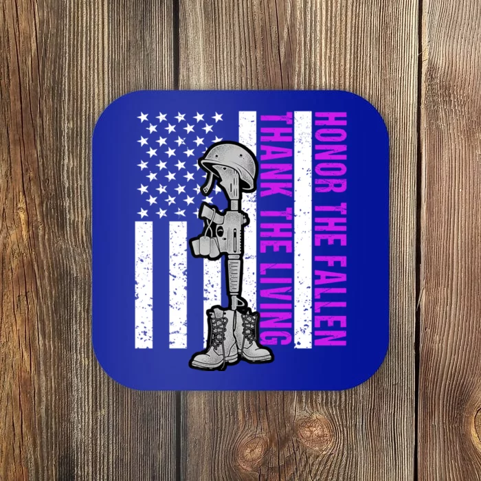 Purple Heart Day Military Honor The Fallen Thank The Living Meaningful Gift Coaster