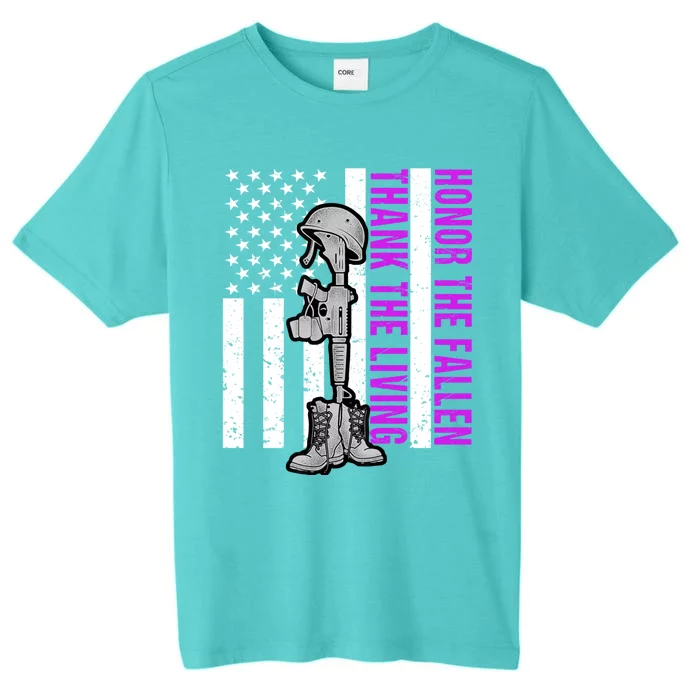 Purple Heart Day Military Honor The Fallen Thank The Living Meaningful Gift ChromaSoft Performance T-Shirt