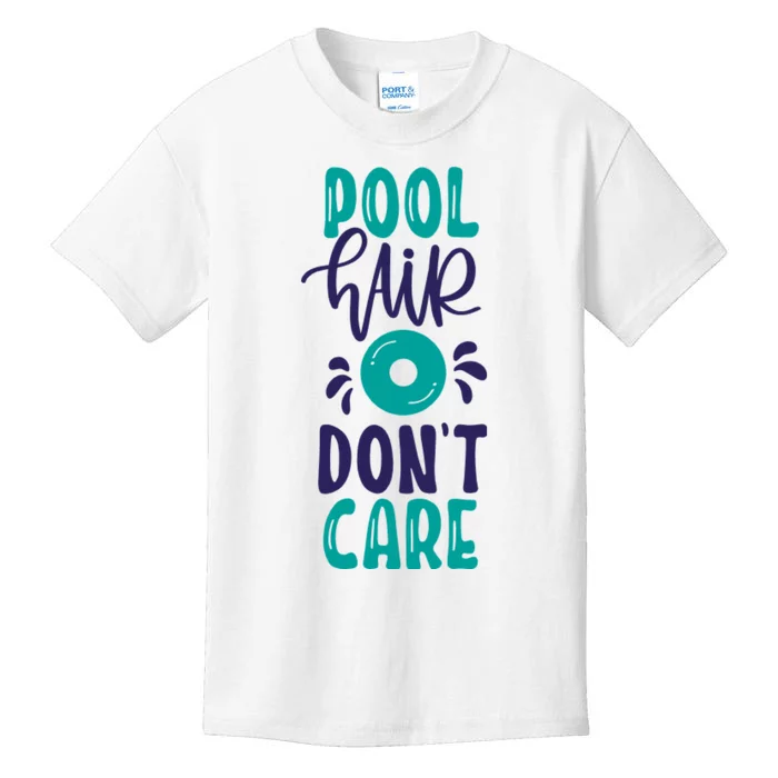 Pool Hair Don’T Care Kids T-Shirt