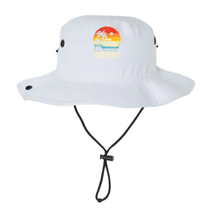 Pontoon Hair Dont Care Vintage Sunset Pontoon Boat Captain Great Gift Legacy Cool Fit Booney Bucket Hat