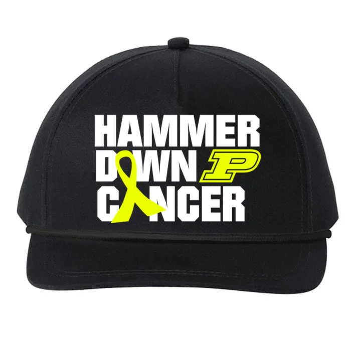 Purdue Hammer Down Cancer Snapback Five-Panel Rope Hat