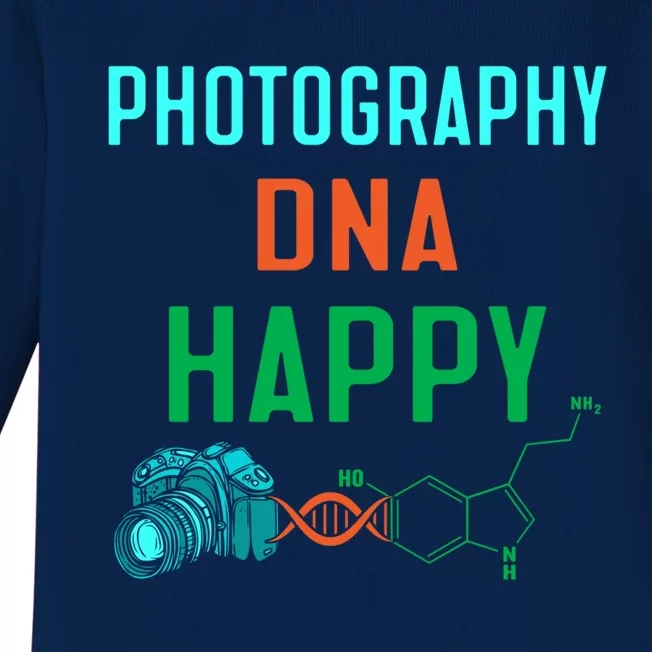 Photographer Happy Dna Photography Cute Gift Baby Long Sleeve Bodysuit