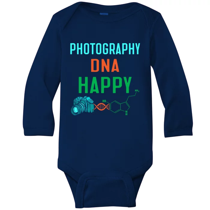 Photographer Happy Dna Photography Cute Gift Baby Long Sleeve Bodysuit