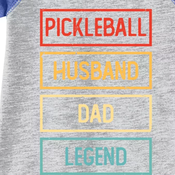 Pickleball Husband Dad Legend Pickleball Player Fathers Day Gift Infant Baby Jersey Bodysuit