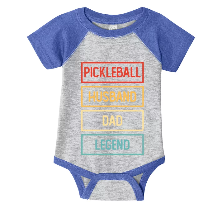 Pickleball Husband Dad Legend Pickleball Player Fathers Day Gift Infant Baby Jersey Bodysuit