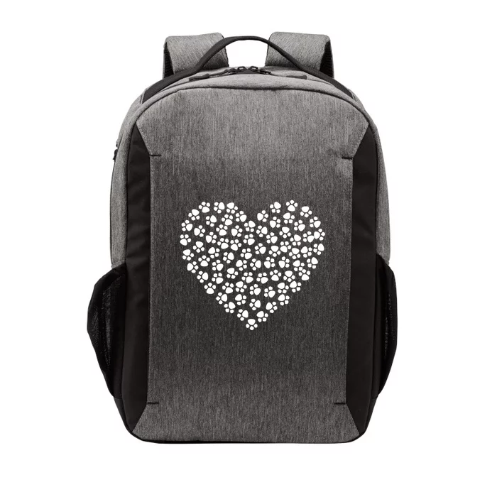 Pawprint Heart Dog Lover Vector Backpack