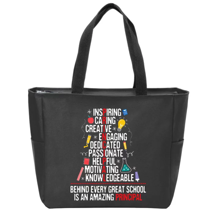 Principal Highschool Elementary Headmaster Headmistress Zip Tote Bag