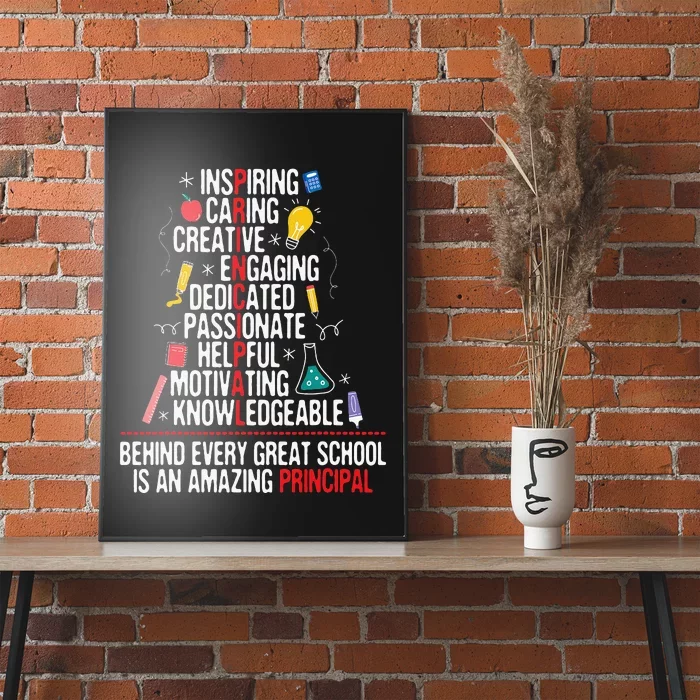 Principal Highschool Elementary Headmaster Headmistress Poster