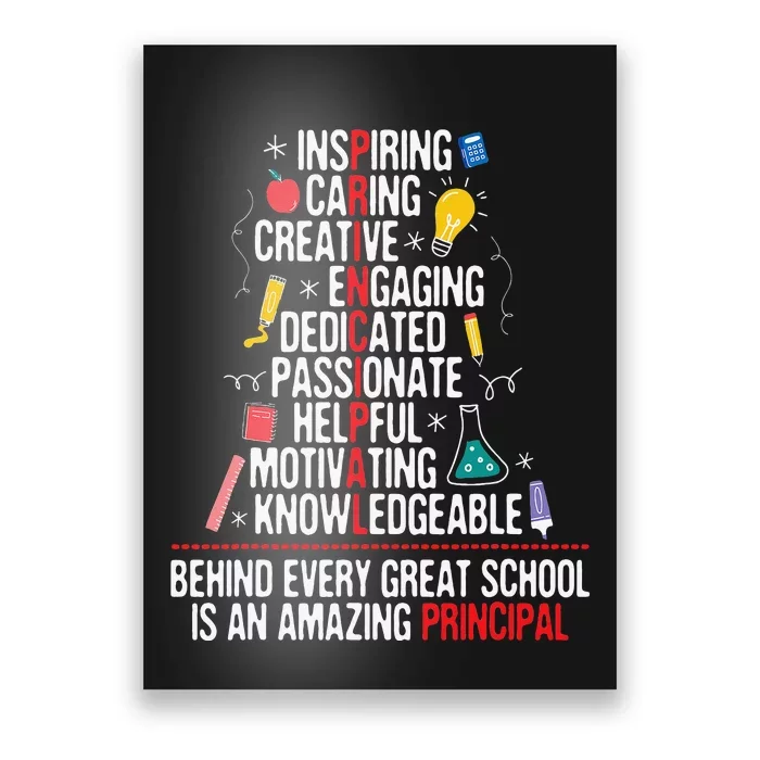 Principal Highschool Elementary Headmaster Headmistress Poster