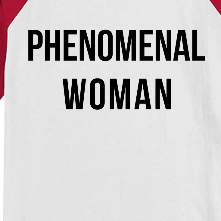 Phenomenal Woman Kids Colorblock Raglan Jersey