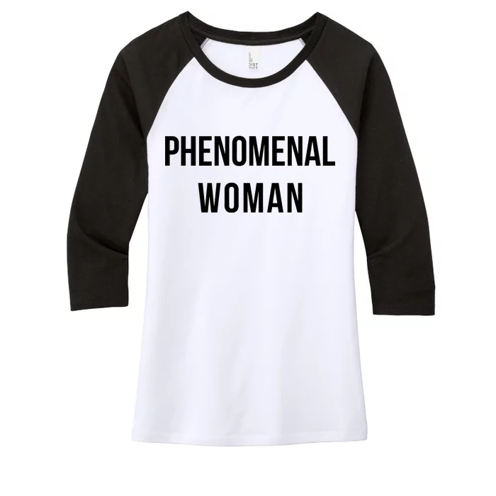 Phenomenal Woman Women's Tri-Blend 3/4-Sleeve Raglan Shirt