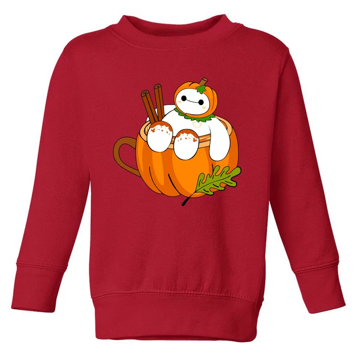 Pumpkin Halloween Fall Pumpkin Baymax Halloween Toddler Sweatshirt