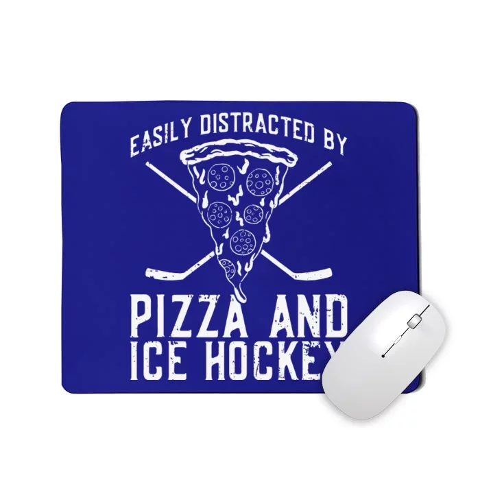 Pizza Maker Who Loves Ice Hockey And Pizza Making Mousepad