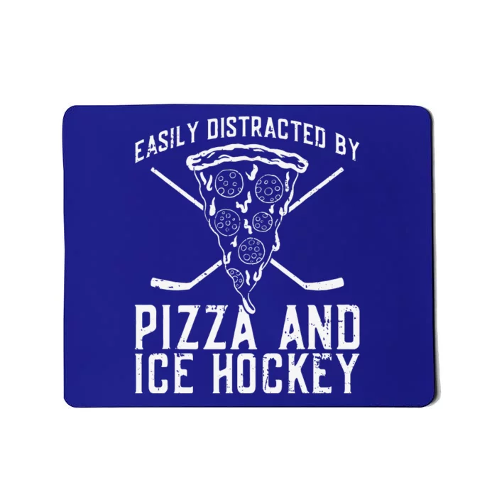 Pizza Maker Who Loves Ice Hockey And Pizza Making Mousepad