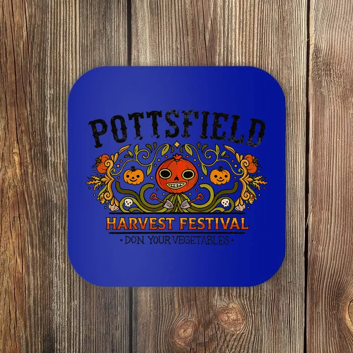 Pottsfield Harvest Festival Dark Spooky Pumpkin Halloween Funny Coaster