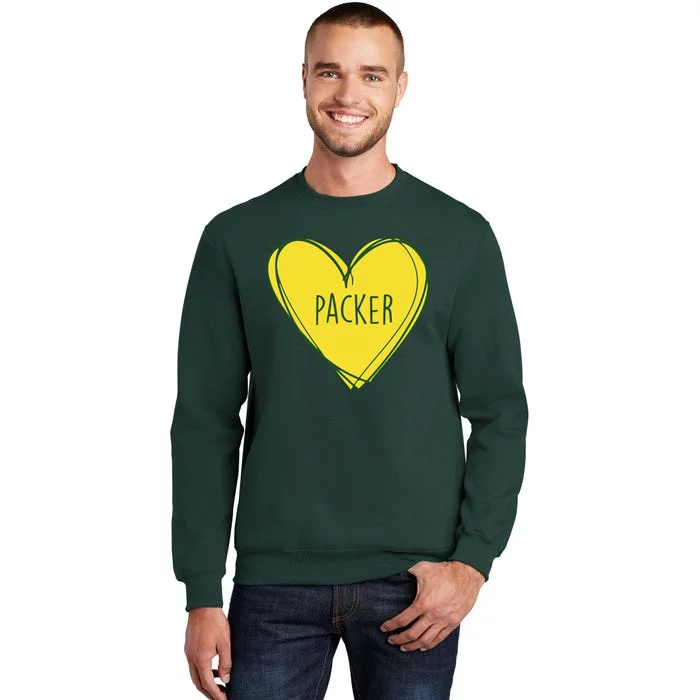 Packers Heart Football Team Touchdown Sweatshirt