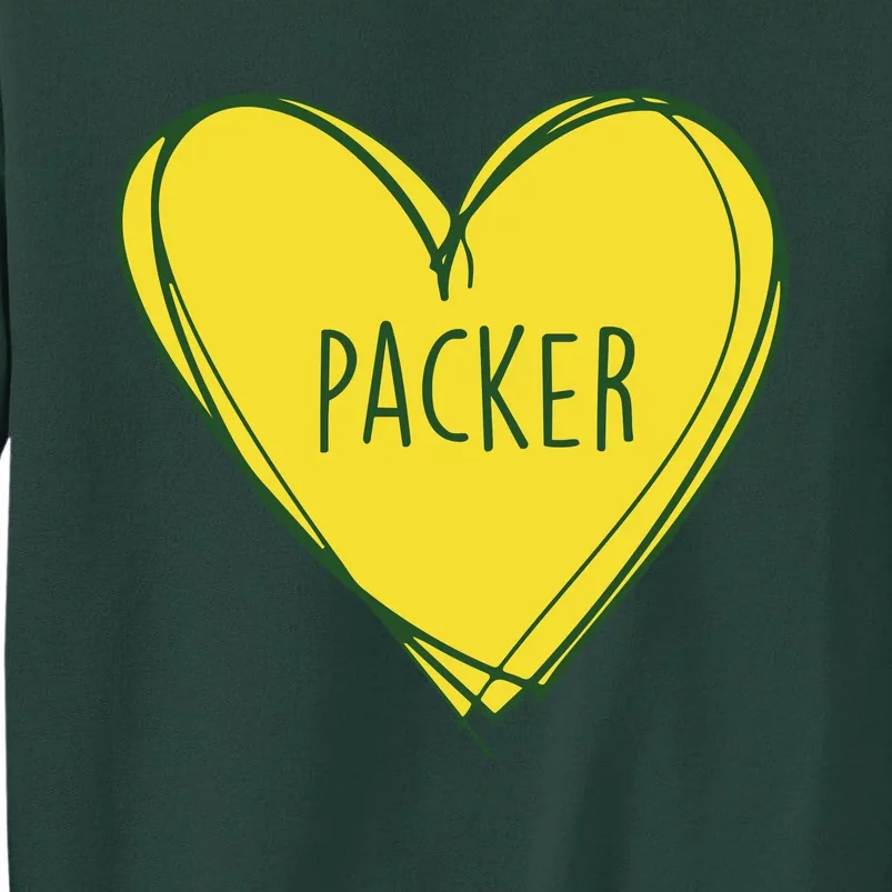 Packers Heart Football Team Touchdown Sweatshirt