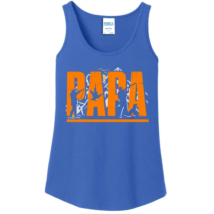 Papa Hunter Forest Wildlife Deer Hunting Fathers Day Gift Ladies Essential Tank