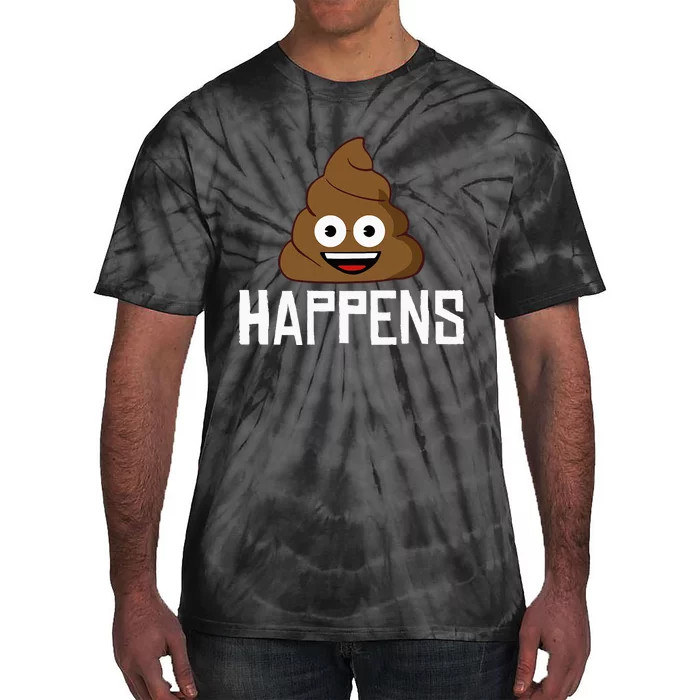 Poop Happens funny Poop Happens Poo Tie-Dye T-Shirt