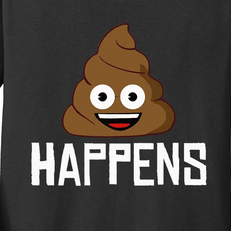 Poop Happens funny Poop Happens Poo Kids Long Sleeve Shirt