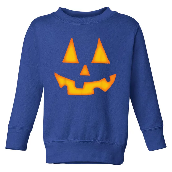 Pumpkin Halloween For Jack O Lantern Face Toddler Sweatshirt